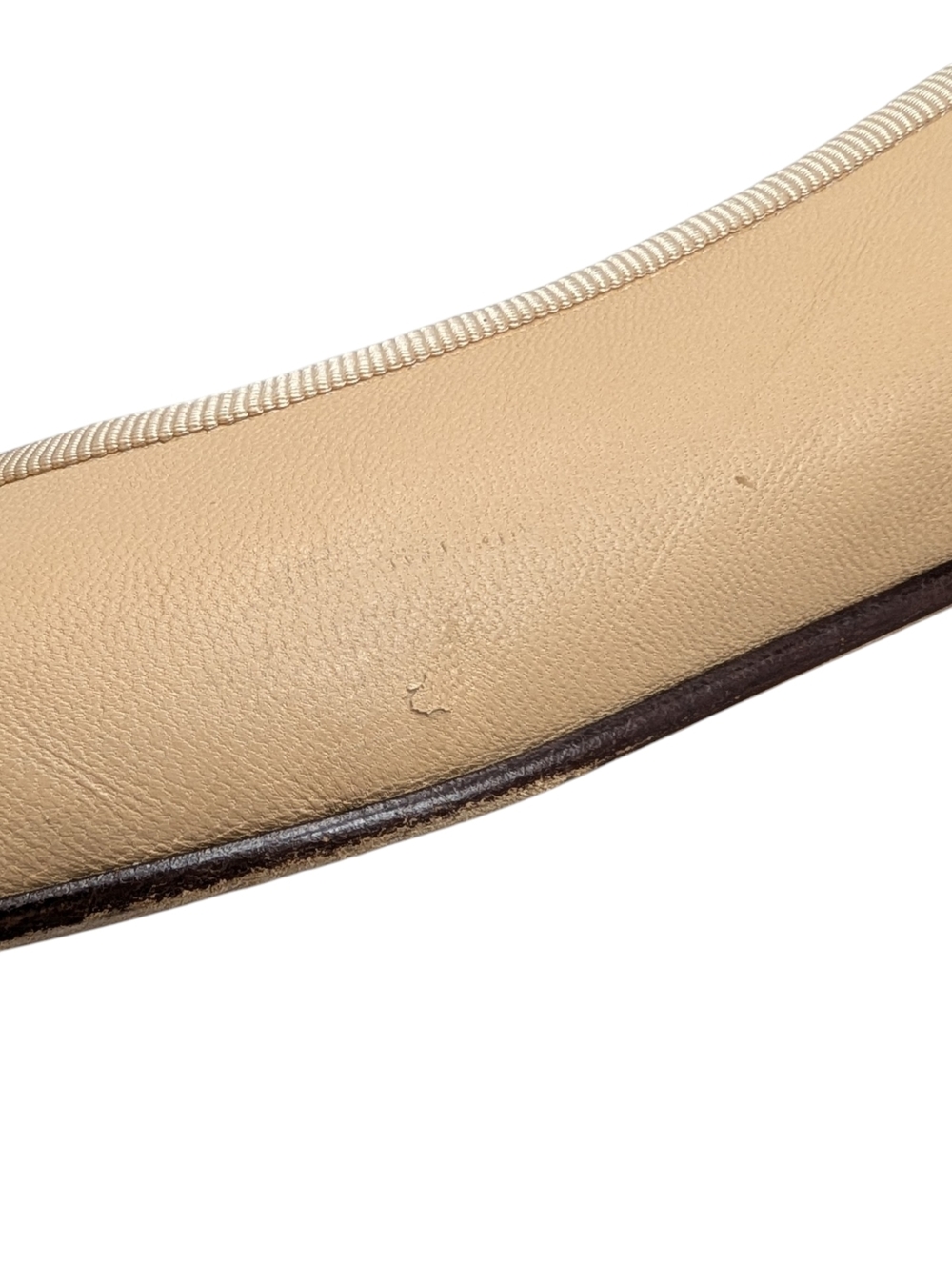 Chanel Ballet Flat Ballerina Two Tone Beige Tan Black CC Logo Cap Toe 37 | 6.5 - Picture 7 of 15